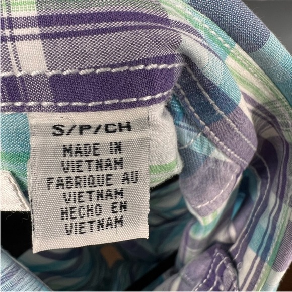 EUC Kenneth Cole Blue & Purple Button Down Shirt - Picture 5 of 7